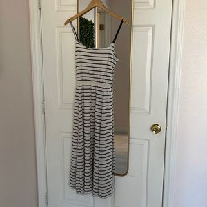 DKNY striped beige and black maxi dress in a size small.